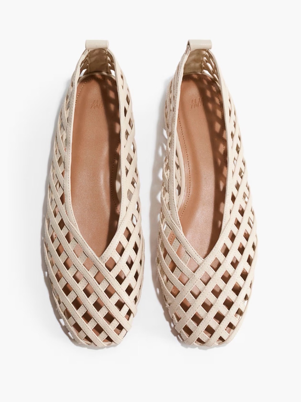 H&M BRAIDED LOOK BALLET FLATS